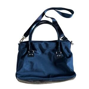 Kate Spade Black Carmen Nylon Flap Shoulder Bag Crossbody Strap Purse Preppy